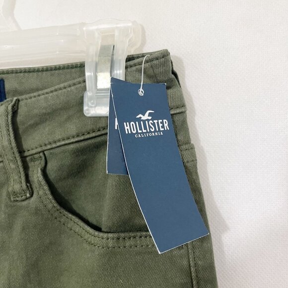NEW Hollister Ultra High Rise Boot Cut Jeans Green Denim - Size 24x32 - Picture 3 of 8